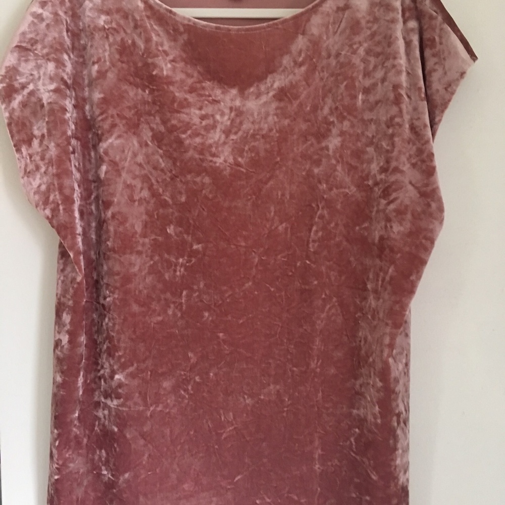 Vince Camuto  pink crushed velvet top, XL